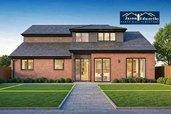 Home extension focusing on boundary line Braintree